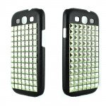 Wholesale Samsung Galaxy S3 3D Mini Studs Case (Teal Silver)